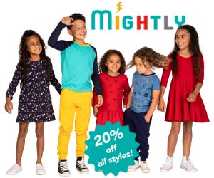 Shop organic cotton, sustainable material kids clothing by Mightly.